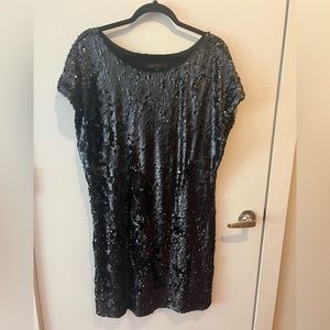 Black sequins dress